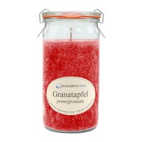 Duftkerze Im Xl-Weckglas®, Granatapfel, 100% Pflanzliches Stearin, Kerzenfarm Ha