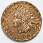 1904 Indian Head Penny Cent Almost Uncirculated (AU) Cleaned