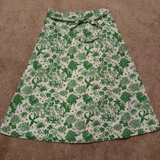 VTG Rare 70s Liza by Lilly Pulitzer Women's Green/white Wrap Around Skirt XL