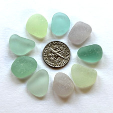 Surf Tumbled Sea Glass Jewelry Quality Medium Pieces Lovely Pastels