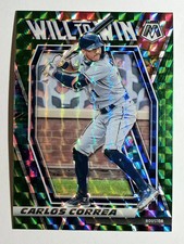 2021 Panini Mosaic Will to Win Mosaic Green #10 Carlos Correa