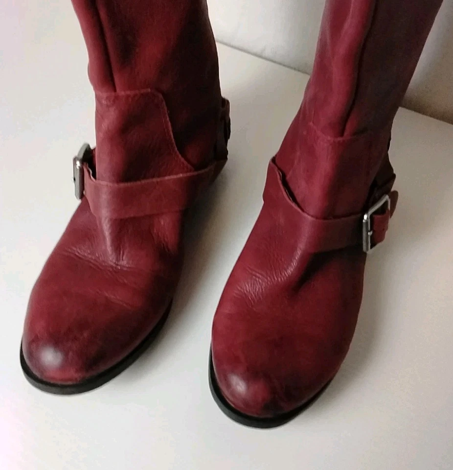 Lucky Brand LK-Hibiscus Riding Boots Bourbon Leather Women's Size 8 M - Image 4 of 4