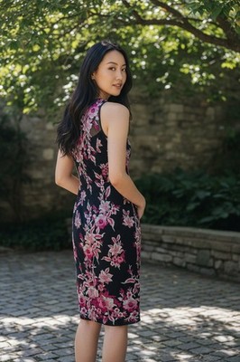 WHBM Floral Embroidered Mesh Black Lining Sheath Split Hem Dress Sz 6 | eBay WHBM Floral Embroidered Mesh Black Lining Sheath Split Hem Dress Sz 6 | eBay