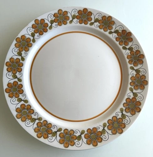 Vtg Mikasa Mediterrania Anita 4092 Japan Stoneware Floral Serving Chop Plate 12"