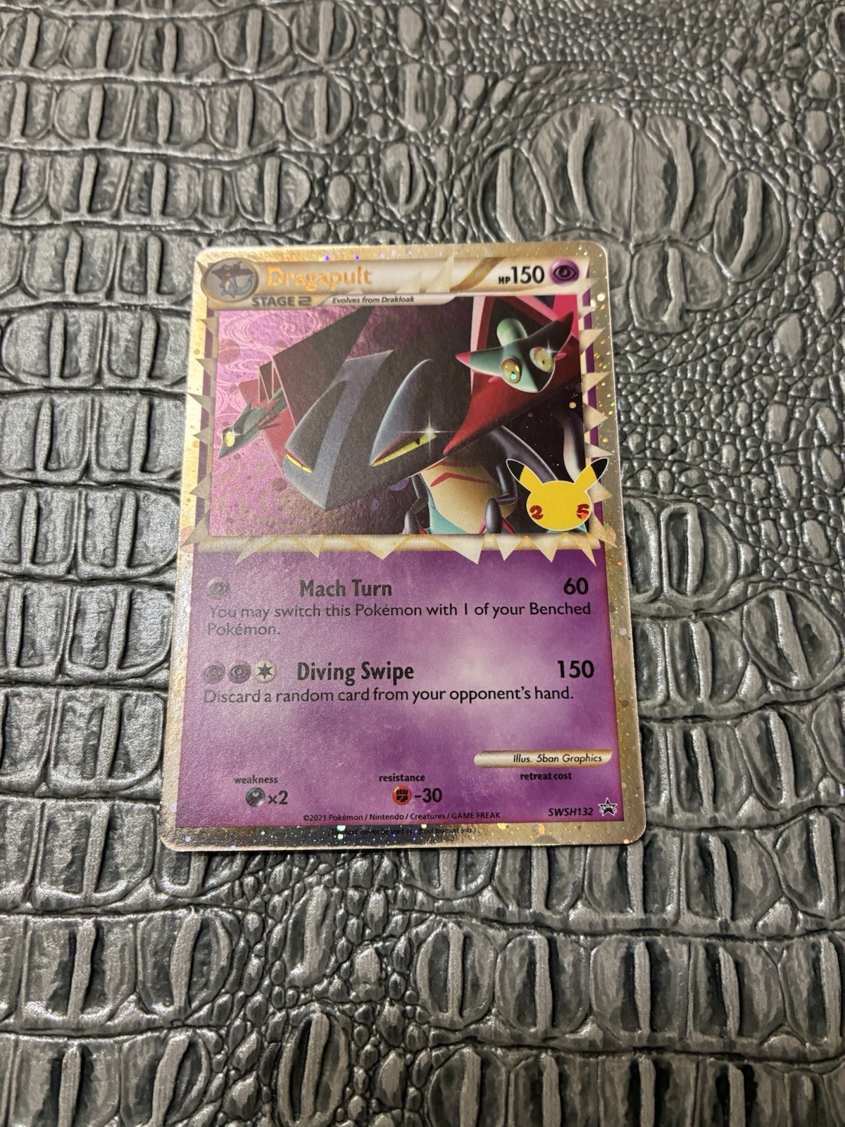 Dragapult Celebrations Delta SWSH132 Black Star Pokemon Promo Card NM Condition