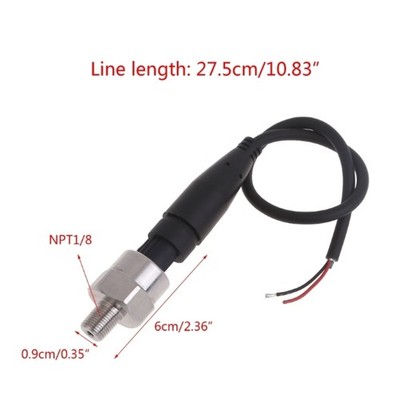 Pressure Sensor Sender for Water Oil Pressure Testing Plumbing Hydraulic System