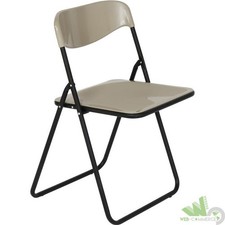 SEDIA PIEGHEVOLE POKER TORTORA 46x50x80 cm RICHIUDIBILE METALLO PLASTICA