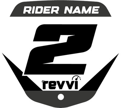 Revvi 12 - 16 Zoll Plus individuelle vordere Nummerntafel Schild Grafik Aufkleber Abziehbild 6