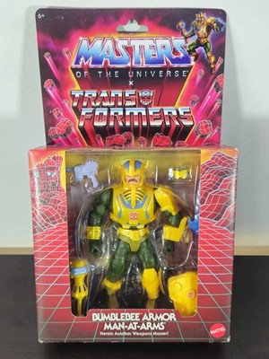 Mattel Masters of the Universe X Transformers BUMBLEBEE ARMOR MAN-AT-ARMS NEW