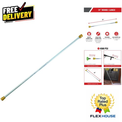 #ad 31 Inch Silver Pressure Washer Wand Up to 4500 PSI for Ultimate Cleaning Power $56.24