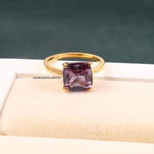 Alexandrite Ring, Anniversary Ring, Solitaire Ring, 925 Sterling Silver