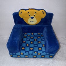 Sedia imbottita trasformabile media orso blu peluche per bambini divano letto 14-24"