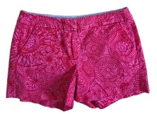 Southern Tide Womens Audrey Shorts Seapine Floral Pink  Red Sz 4