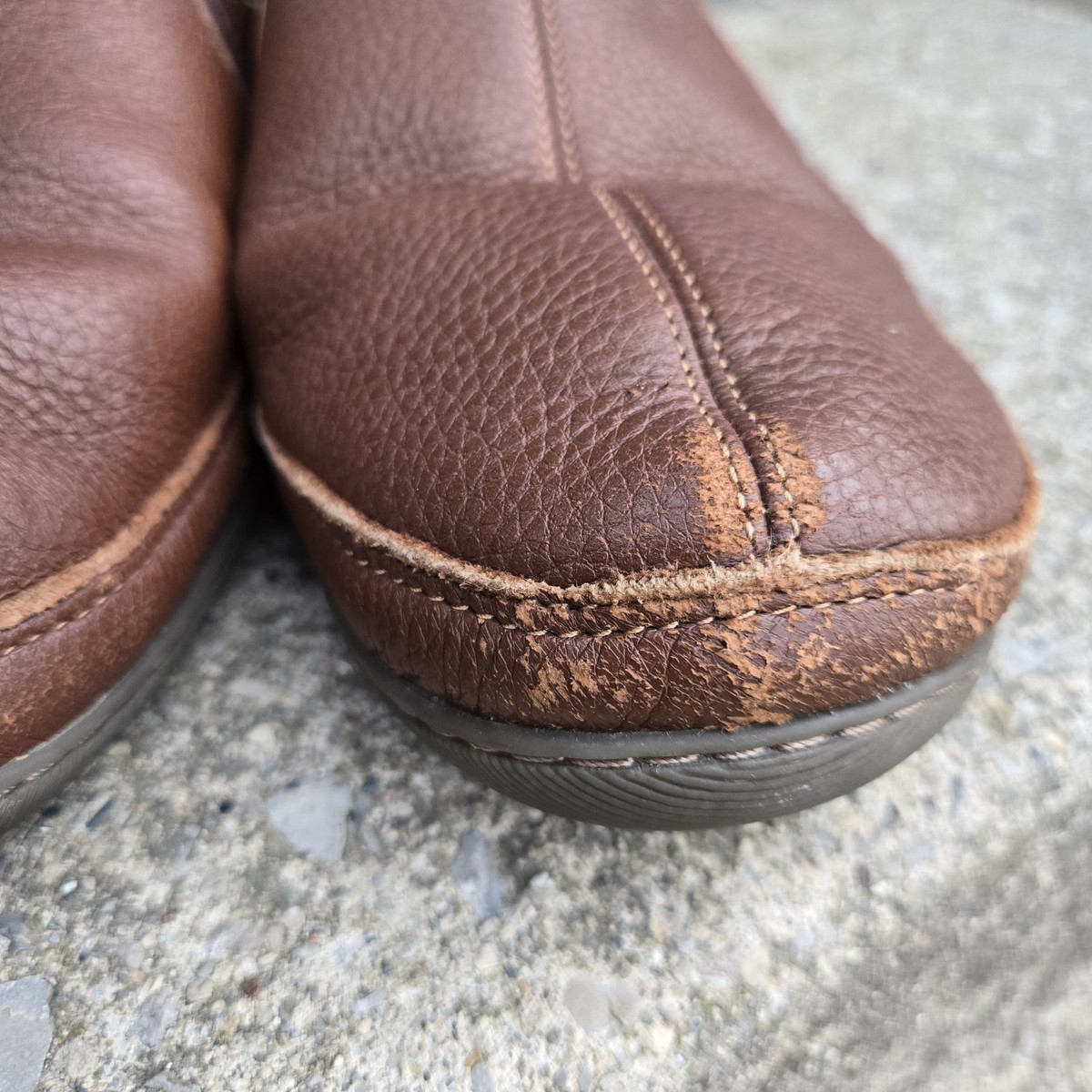 LL Bean Elkhide Slippers Mens 10 M Brown Leather Comfort Slip On Comfort Shoes LL Bean Elkhide Men main image 2