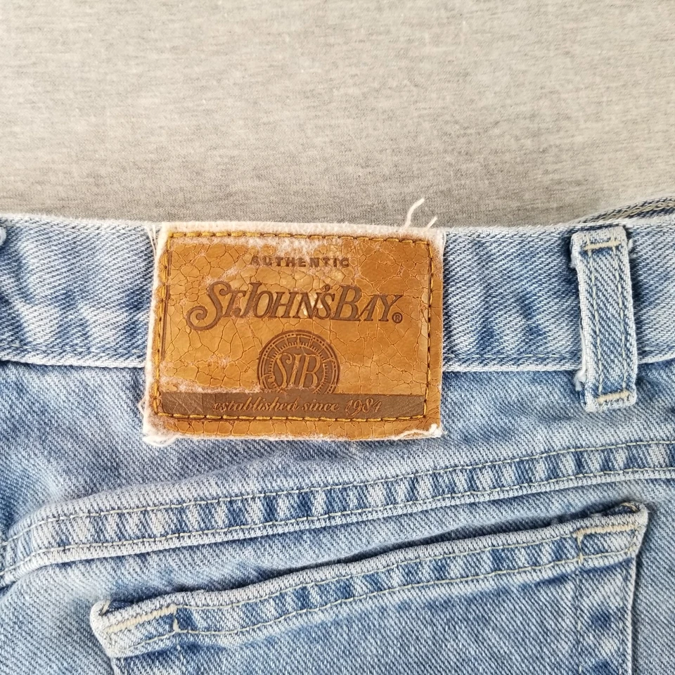 Pantalones de mezclilla para mujer St. Johns Bay talla 14 de colección lavado claro 100 % algodón Normcore lindos de moda Foto 4 de 4