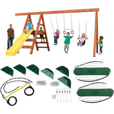 DIY Yourself Pioneer Custom Outdoor Swing Set Hardware Kit with Playset Acces...