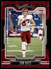 2021 Panini Playbook John Bates Rookie Washington Football Team #180