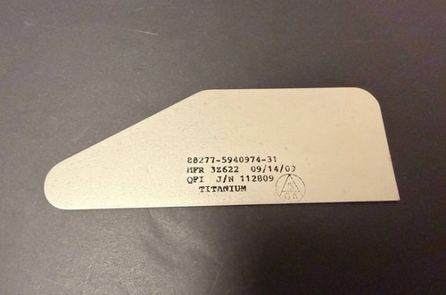 Boeing 717-200 Titanium Shim 5940974-31 Aircraft Part NOS Bulk