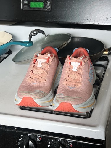 Hoka One One Womens Bondi X 1113513 CPPF Orange Running Shoes Sneakers Size 9.5B - Picture 2 of 9