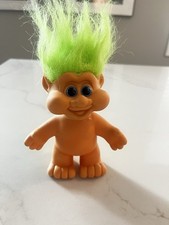 Vintage Troll Doll ITB 1991 Green Hair Blue Eyes Pointy Ears Nude