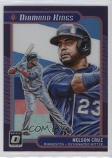 2021 Donruss Optic Diamond Kings Carolina Blue & White Prizm Nelson Cruz #6 10ou