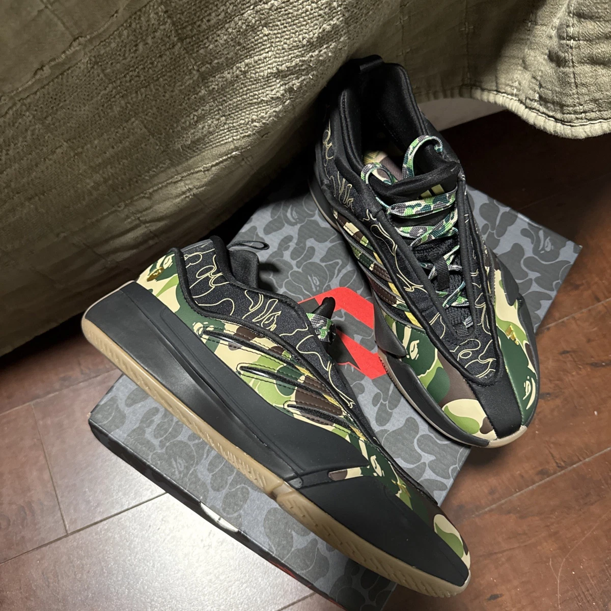 adidas BAPE x Dame 9 Black Green for Sale | Authenticity