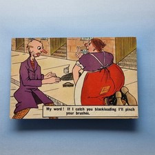 Comic Postcard Blackleading Fat Lady Maid 1909 Tramp Chromo Litho