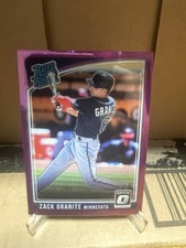 2018 Panini Donruss Optic - Rated Rookie Zack Granite #62 Purple Prizm (RC)