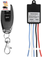 Mini Wireless Remote Control Switch DC 6V 12V 24V 36V 60V 1 Channel RF Relay Lat