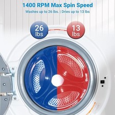 Smad 2.7 Cu. Ft Front Load Washing Machine High-efficiency Quiet Inverter Motor 10