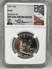 EXQUISITE 1961 Franklin Half Dollar 50c Signed By Thomas Uram NGC PF69  PR 69