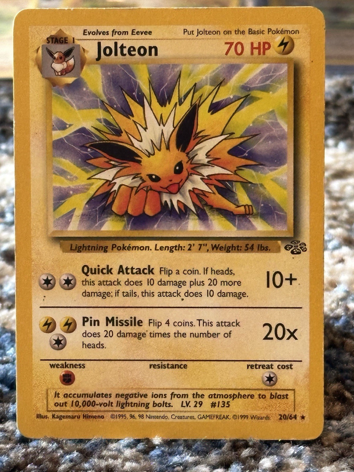 Jolteon 4/64 Jungle NH English 1999 70HP Stage 1