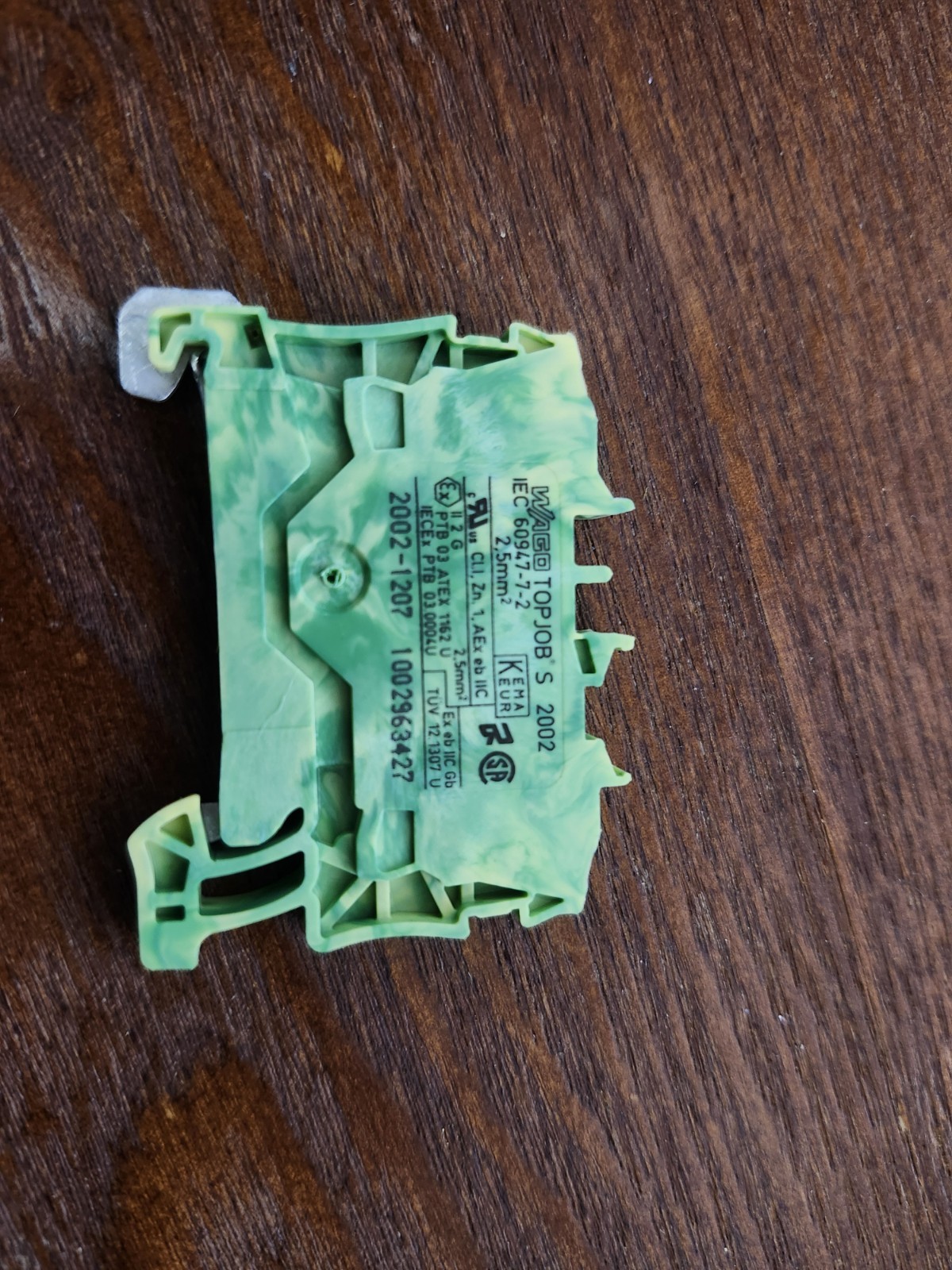 Lot of 20 Wago 2002-1207 Grounding Terminal Blocks 2 position Single Level