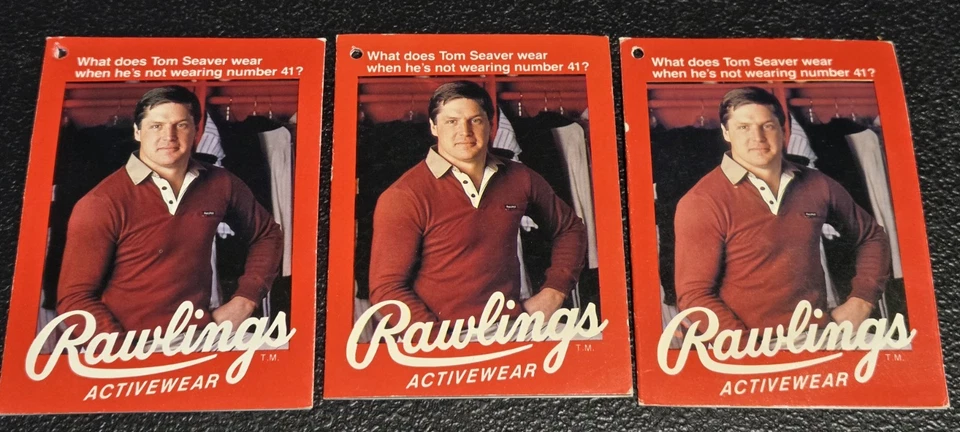 1983 Rawlings Tom Seaver Baseball Card Booklet Foldout Laundry Tag Glove GU - Image 4 of 4