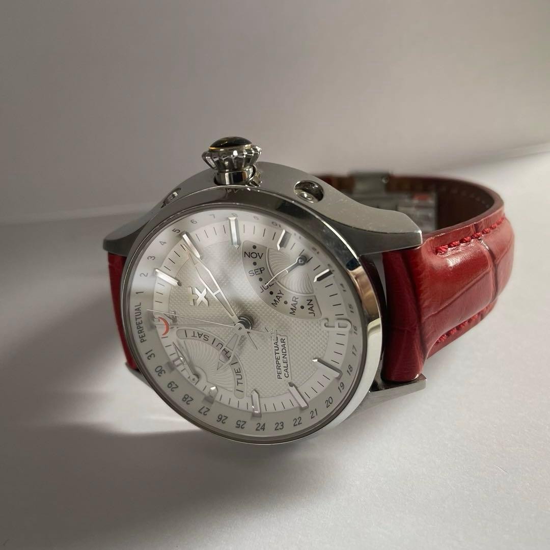Timex TX Series T3C254JX Perpetual Calendar Quartz Watch Red 