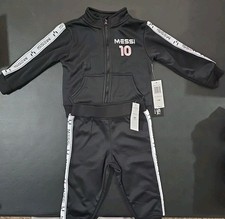 New Lionel Messi Unisex Zipper Sweatshirt  Sweatpants Set Size 18 Mos Soccer