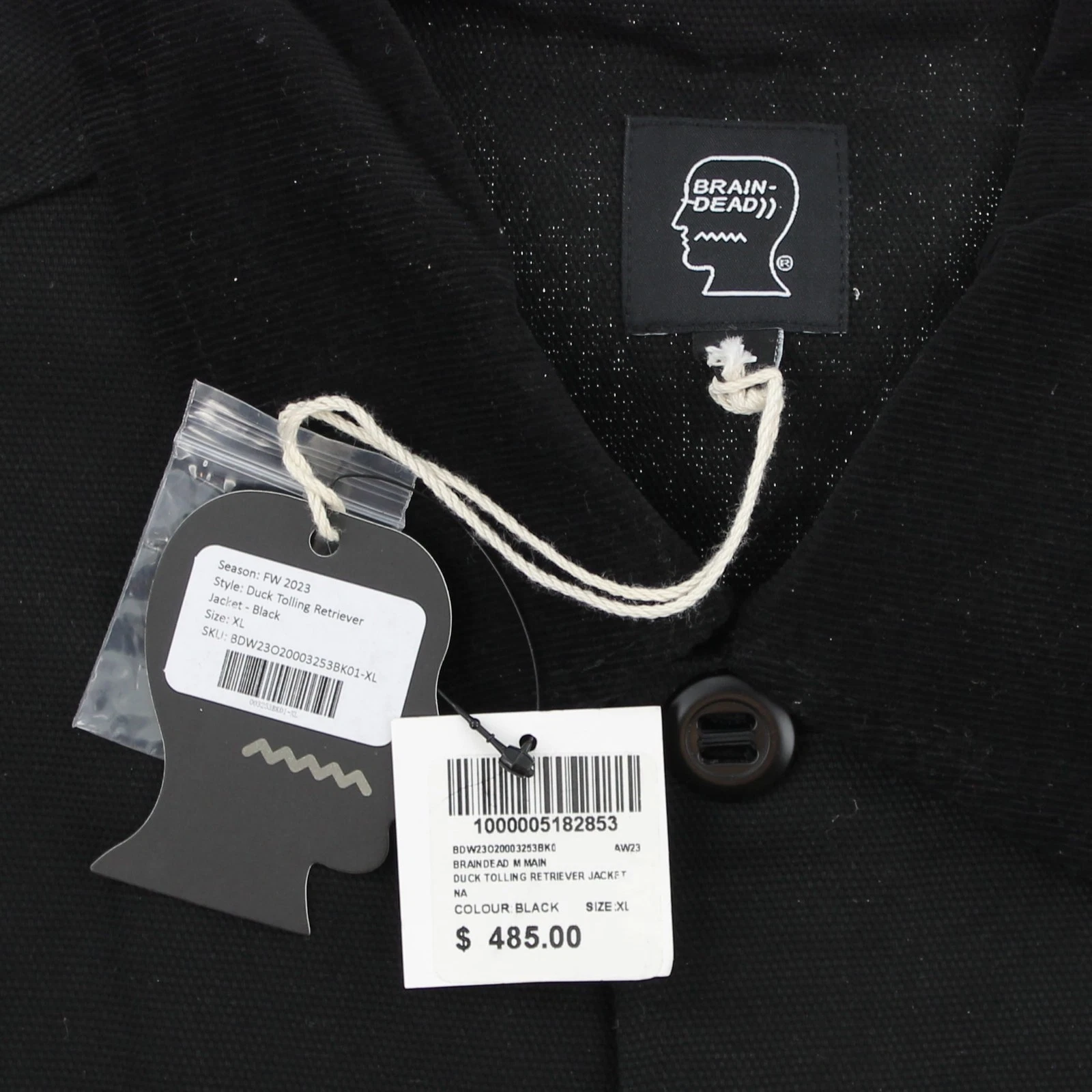 Brain Dead Utility Jacket, Men's Duck Tolling Retriever Heavyweight Jacket Black - product detail image 6