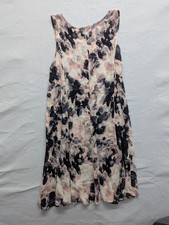Madewell Sleeveless Floral Print A-Line Dress Pink & Navy Womens S
