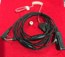 Clear Tube Security Style Headset for Kenwood 2-way Radio & Droid/iPhone