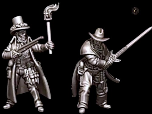Wild West Vampire Hunters x7-Weird West Deadlands etc 28 mm juegos de guerra SIN PINTAR - Imagen 6 de 9