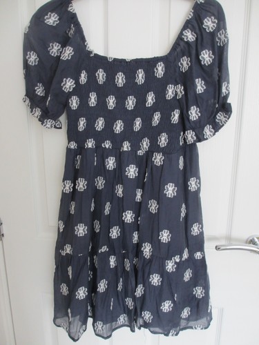 Women’s Boutique Dress Francesca's Mi Ami Floral Ruffle Blue Sz Small $56 NWT - Picture 7 of 7
