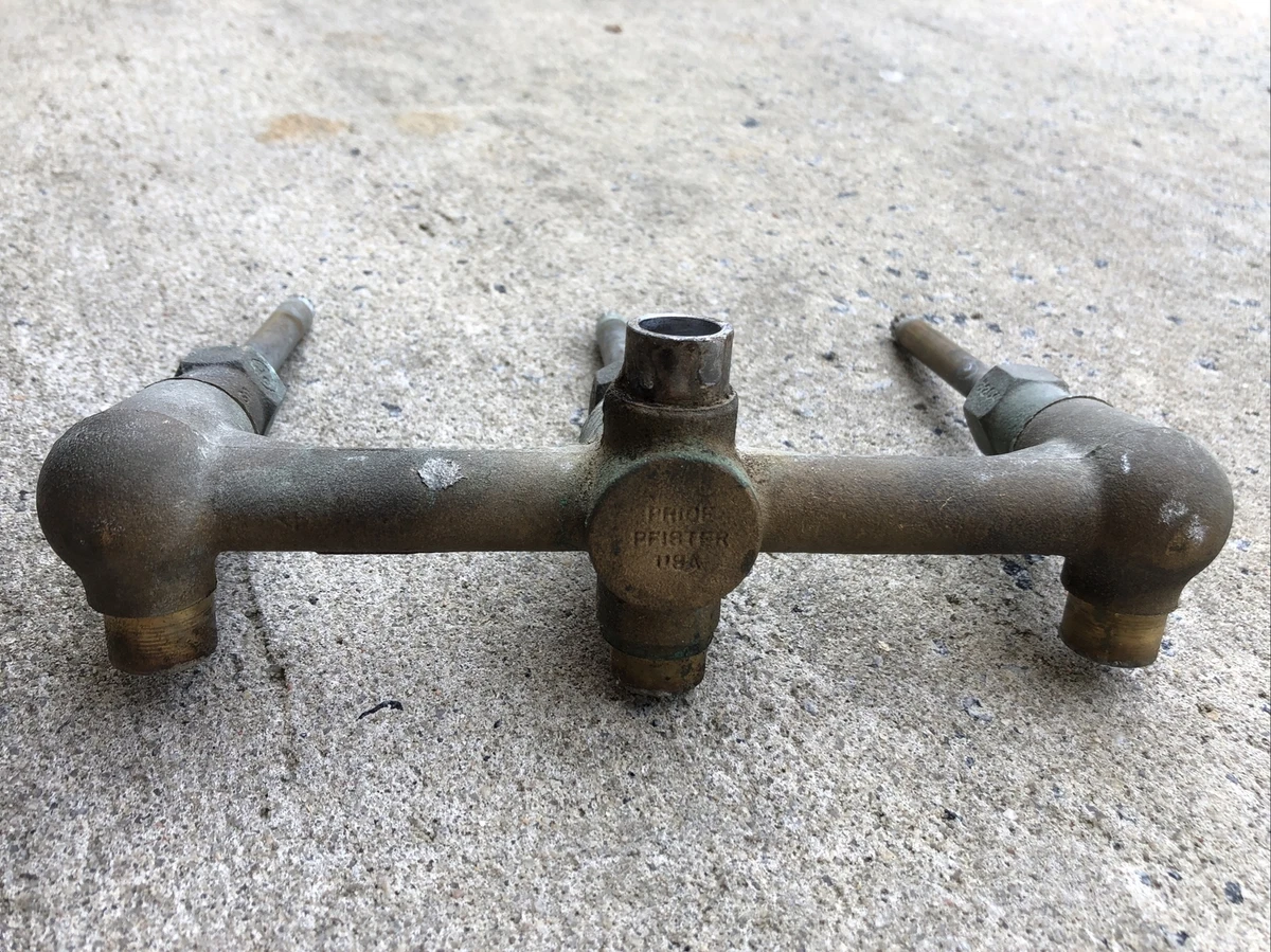 Vintage Price Pfister 3 Handle Tub Shower Rough In Brass Valve