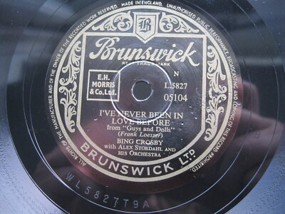 BING CROSBY 78 RPM I'VE NEVER BEEN IN LOVE BEFORE / IF I WERE A BELL BRUNS 05104