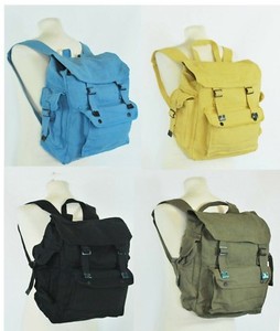 yellow canvas backpack