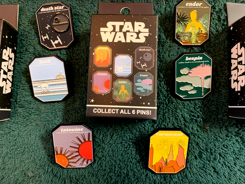 Star Wars Loungefly Pin - Planet Poster Series - FULL SET + Boxes Disney NEW - 第 1/3 張圖片
