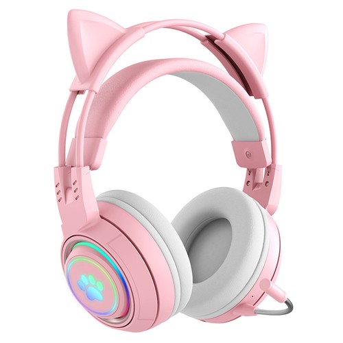 Wireless Earphones Gaming Headset RGB Magic Lighting Effect Detachable Ear - 第 4/16 張圖片