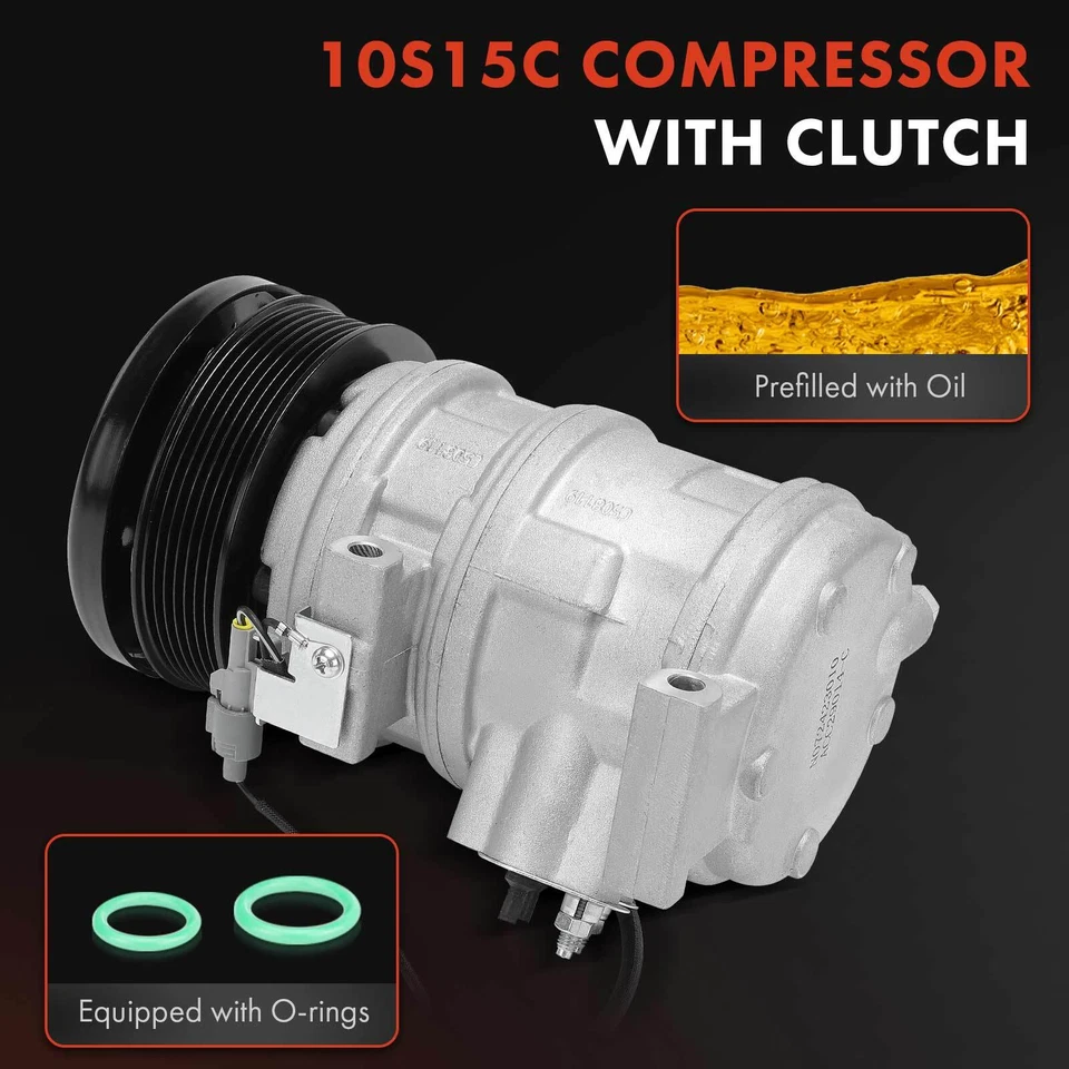 Compressor A/C 117,47 MM para Toyota Tundra 2005-2006 V6 4.0L com polia de 7 ranhuras - Imagem 3 de 4