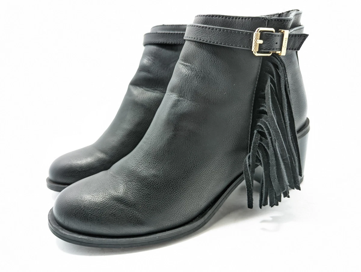 Circus by Sam Edelman Womens Ankle Boots Size 10 M Black Western Fringe Booties