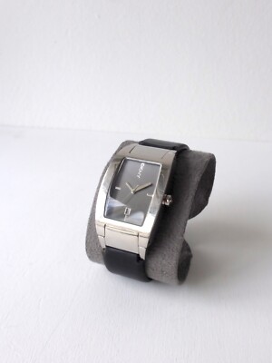 DKNY DONNA KARAN NEW YORK DamenHerren-Armbanduhr NY-3102 Edelstahl/Leder  schwarz