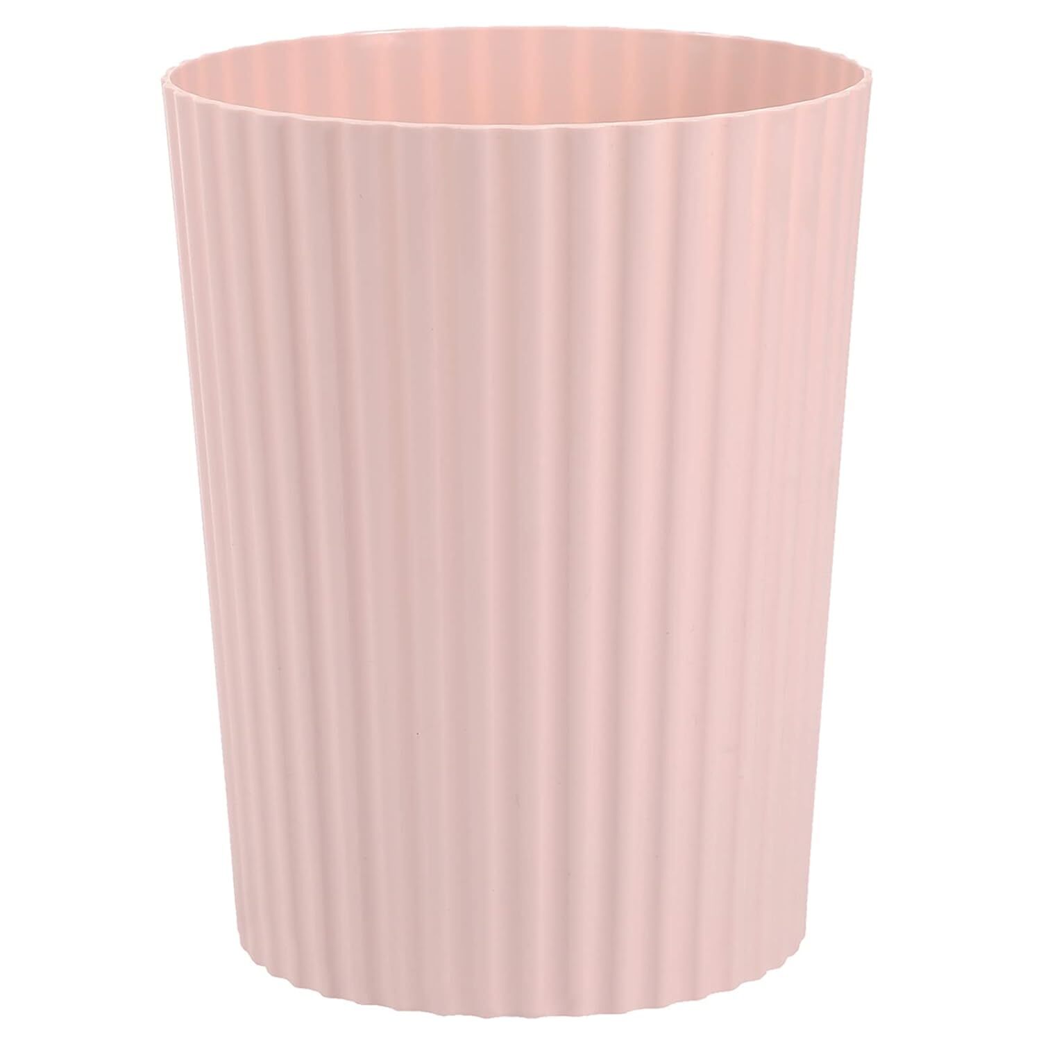 JiatuA Small Trash Can Plastic Wastebasket Round Garbage 1.8 Gallons, Pink